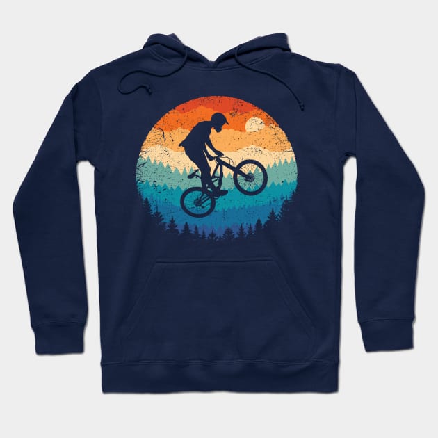 Mountain Biking Retro Hoodie by TigerTom